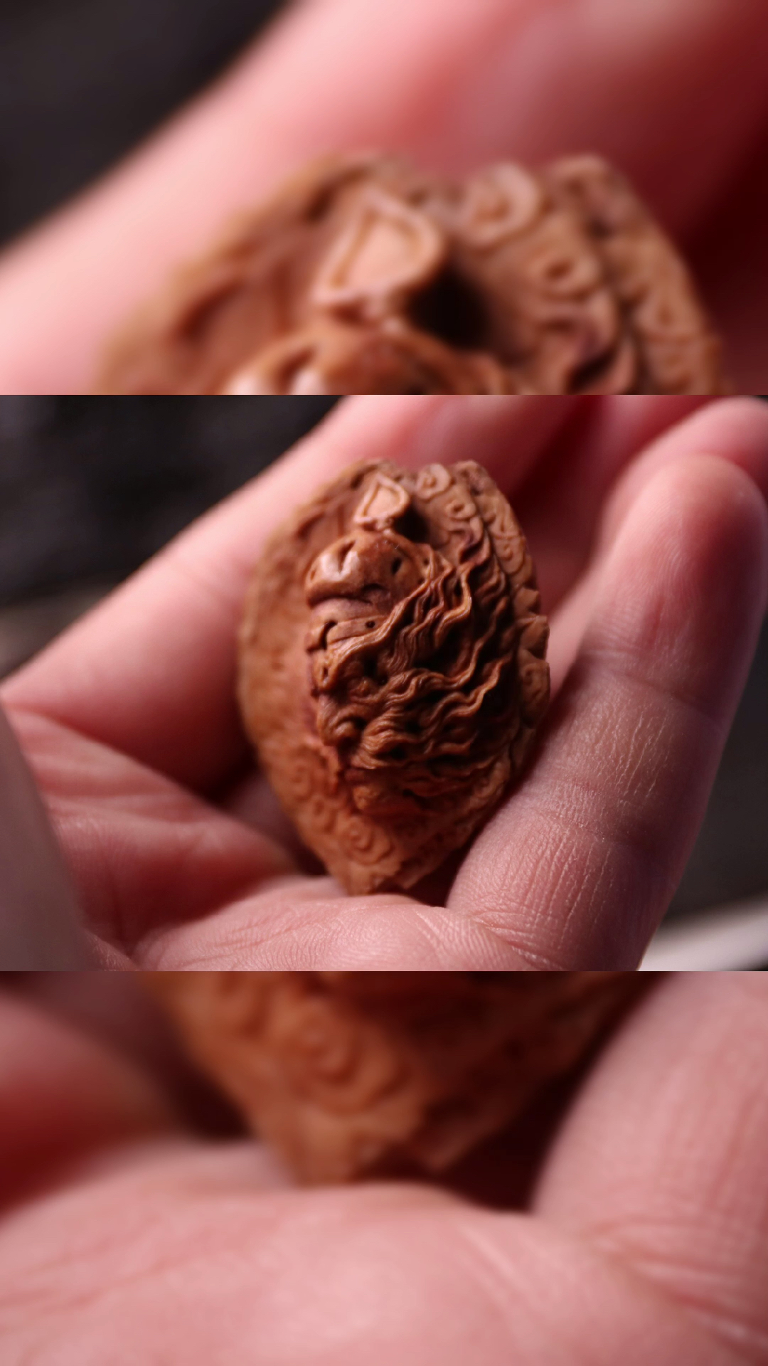 核雕#桃核雕刻钟馗