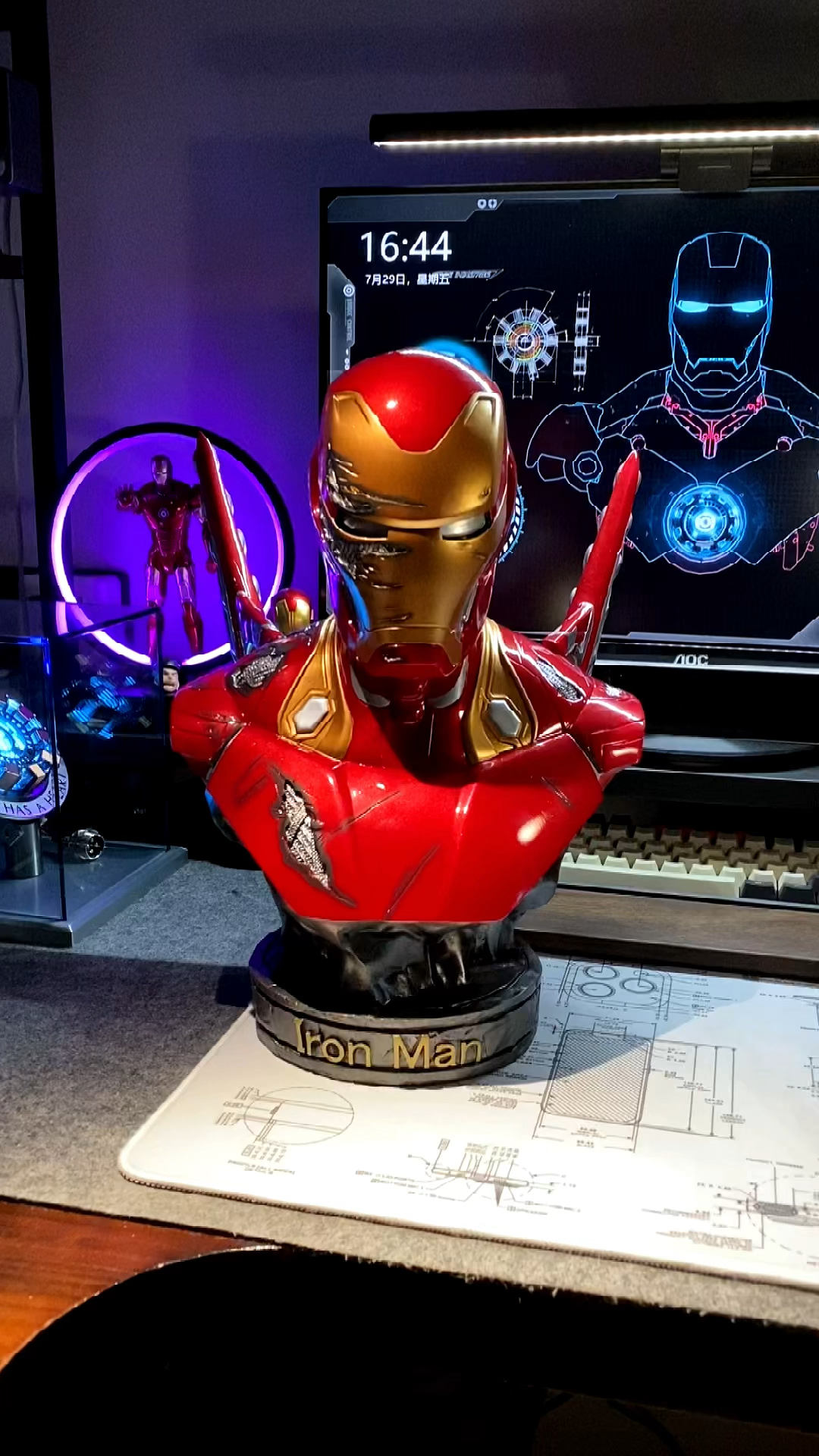 手办#钢铁侠战损版