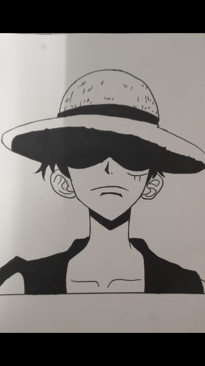 海贼王##黑白画教程#路飞喜欢海贼王我们就是兄弟