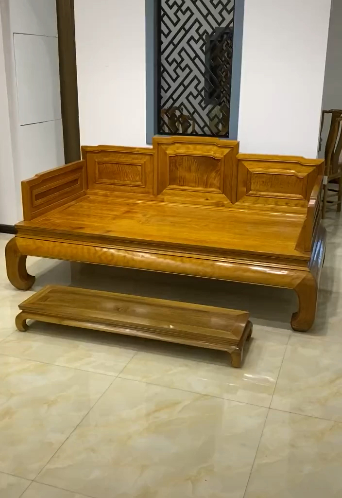 古典红木家具#金丝楠木罗汉床!