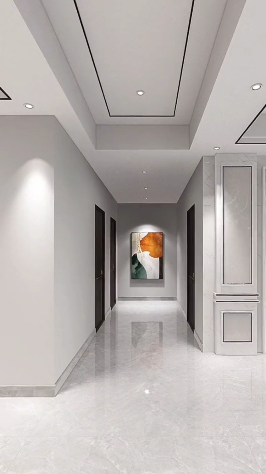 电视背景墙#轻奢简约黑白灰