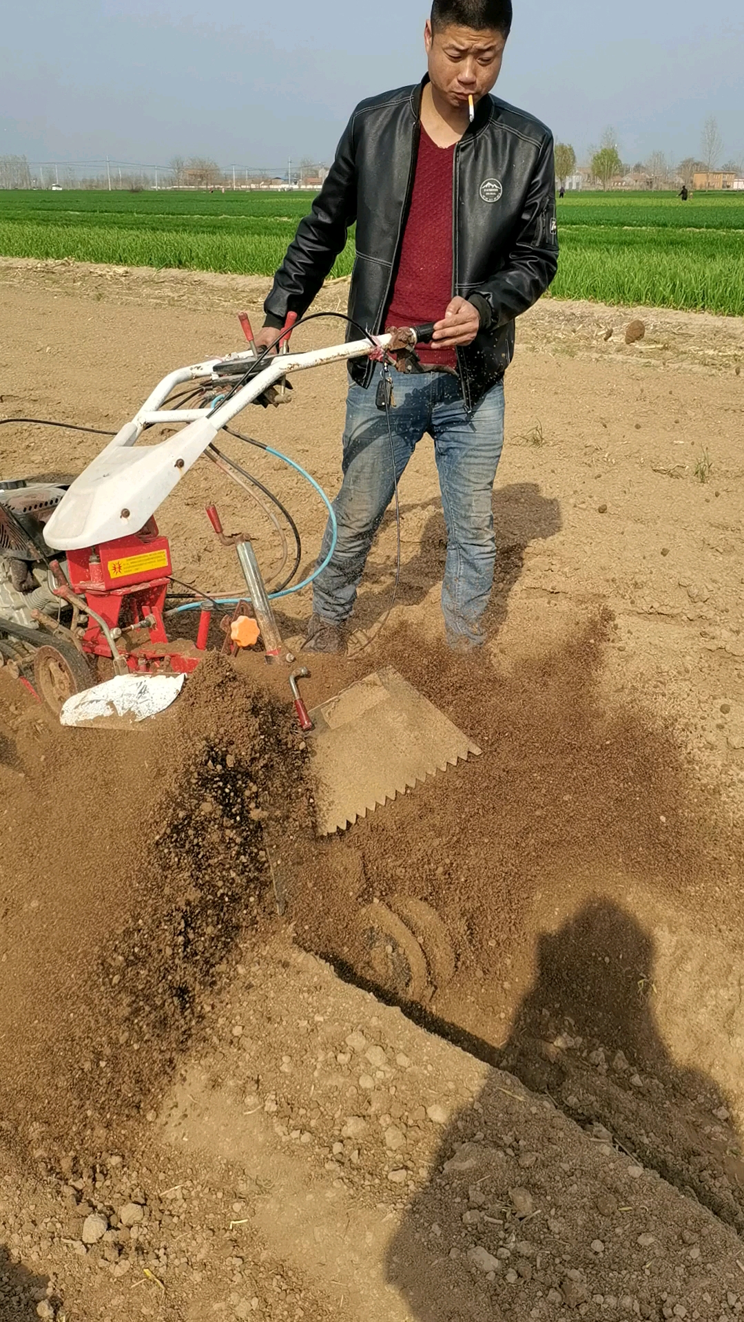 潍坊舜航培土机#多功能田园管理机大葱开沟培土机小型农用开沟机土豆
