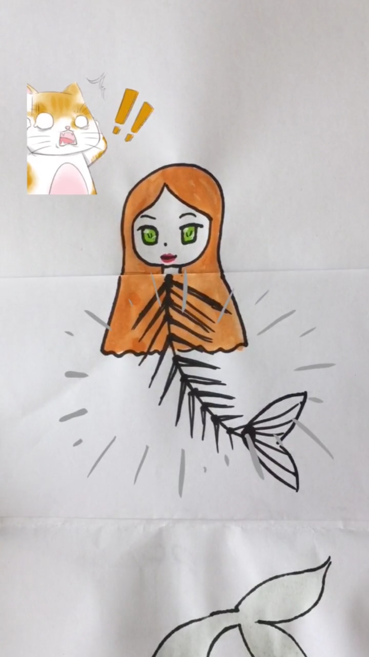 爸爸画的美人鱼vs我画的美人鱼