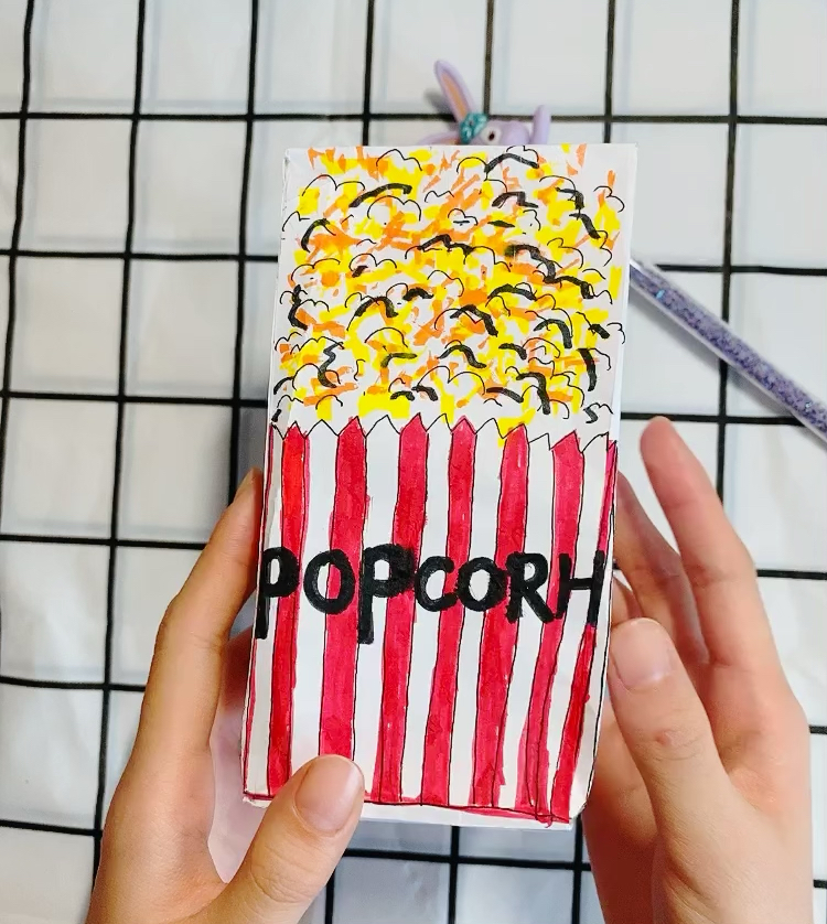 拆自制盲盒自制爆米花盲袋拆盲袋做的超用心做了好久