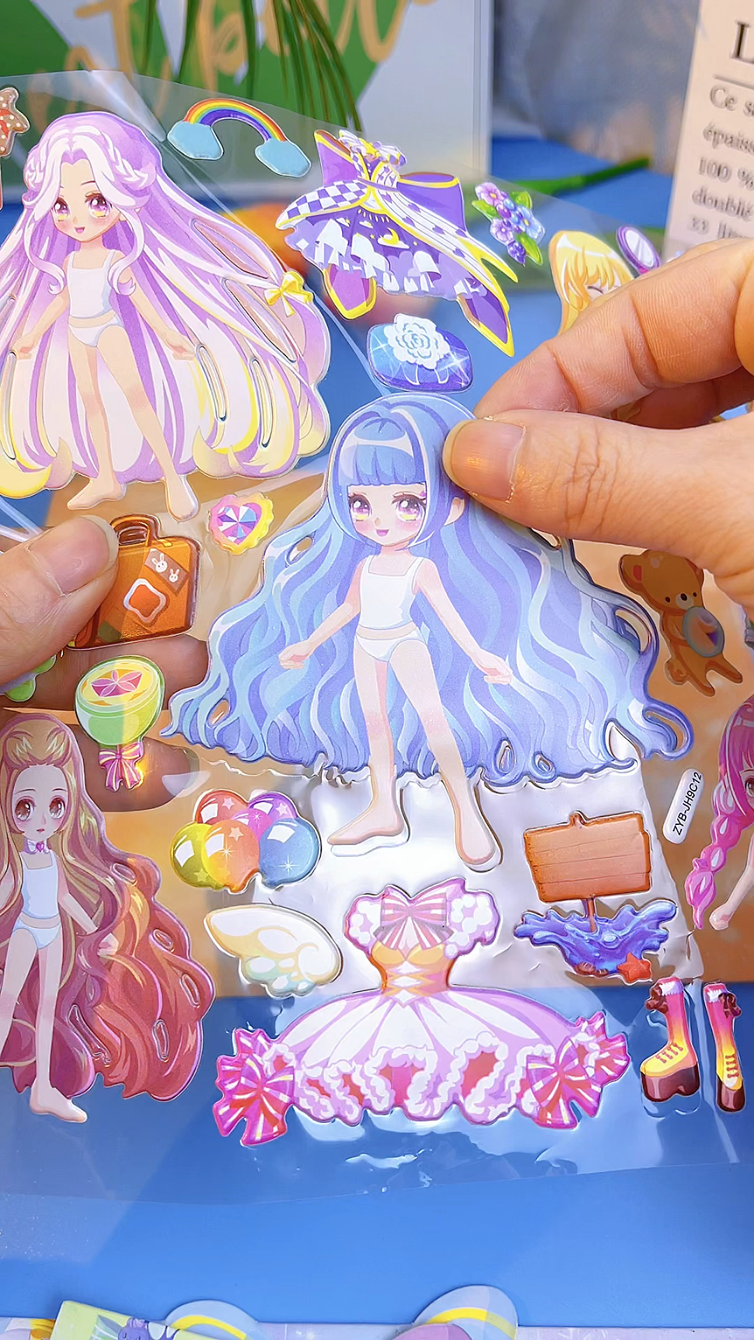 公主换装泡泡贴纸没有女生小时候没玩过吧