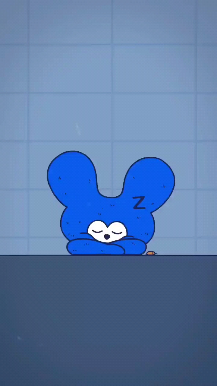 原创动漫#可爱的蓝兔子