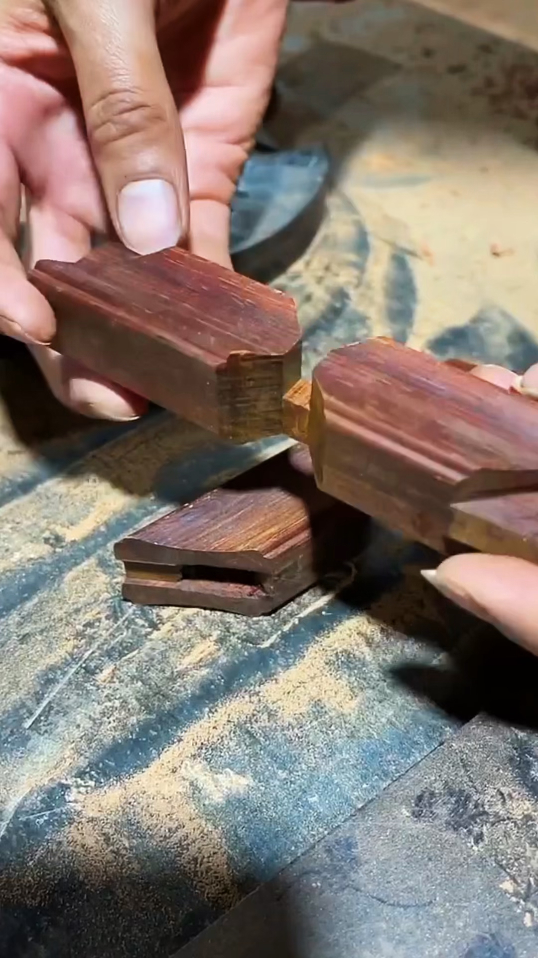 榫卯#十字榫卯主要用于架子床制作,传统榫卯工艺