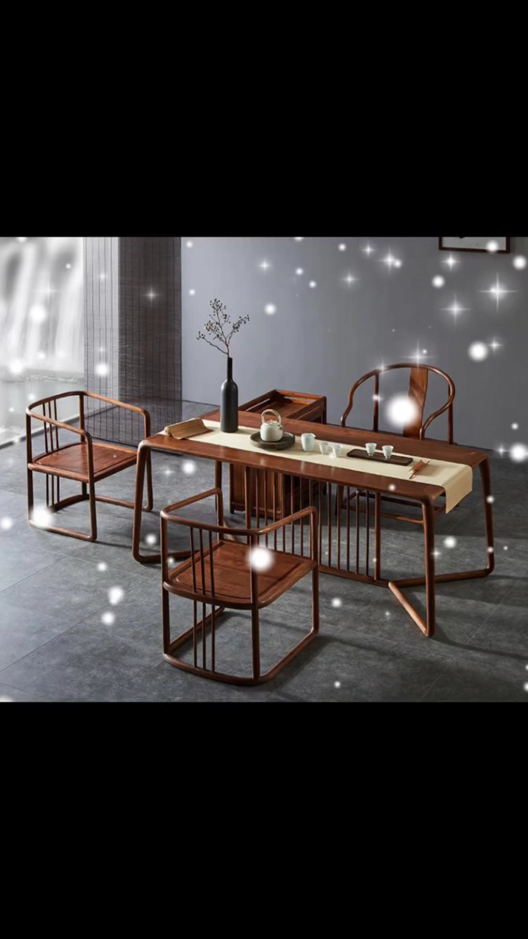新中式实木茶桌椅组合禅意茶台功夫泡茶桌榆木茶艺桌新式茶室桌椅材质