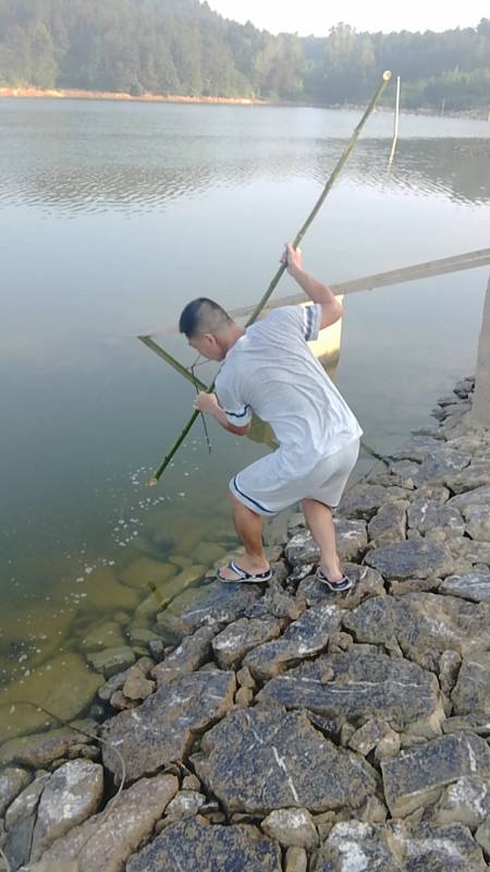 户外叉鱼#别眨眼,水里有大货!