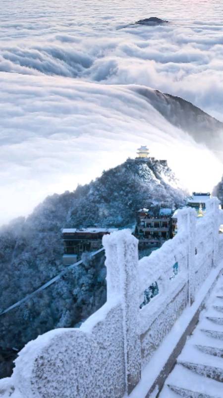 風景#原來老君山最震撼不是雲海,而是雪景,你錯過的老君山最美雪景