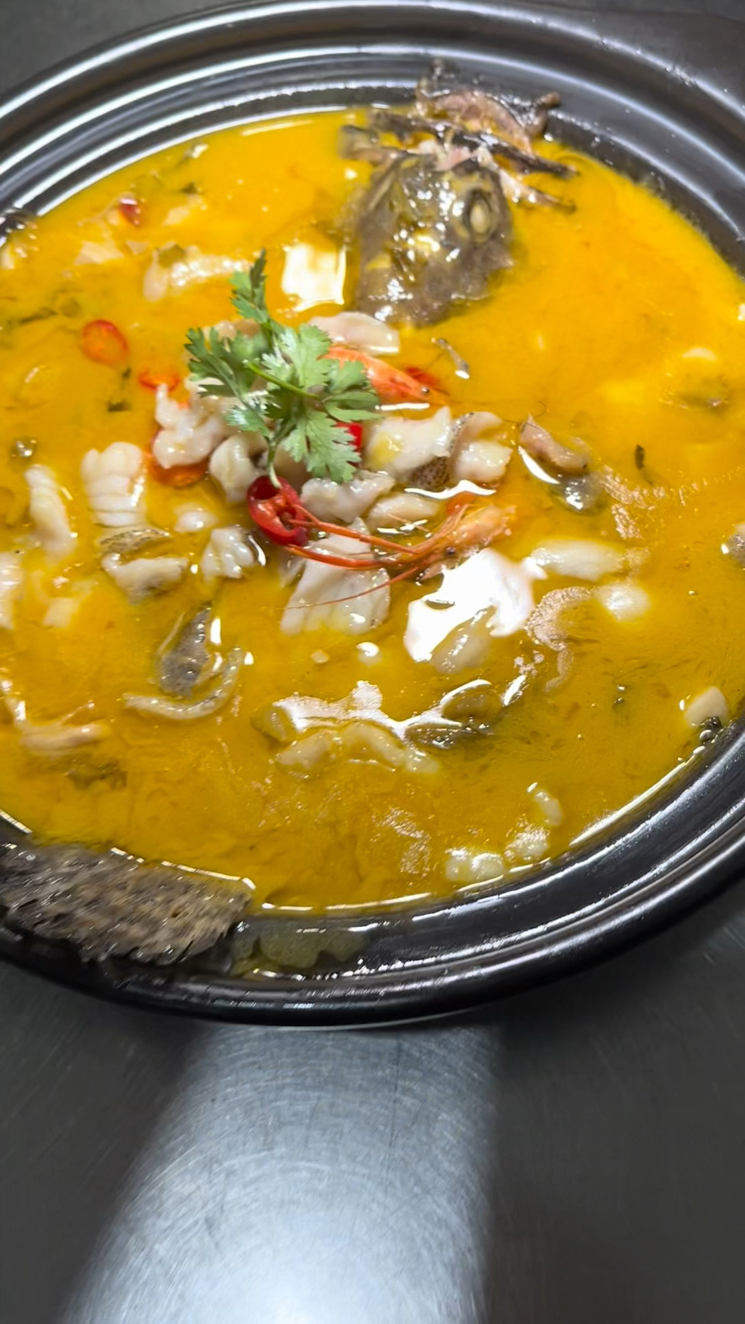 天井农庄特色菜#农庄美食金汤石斑鱼