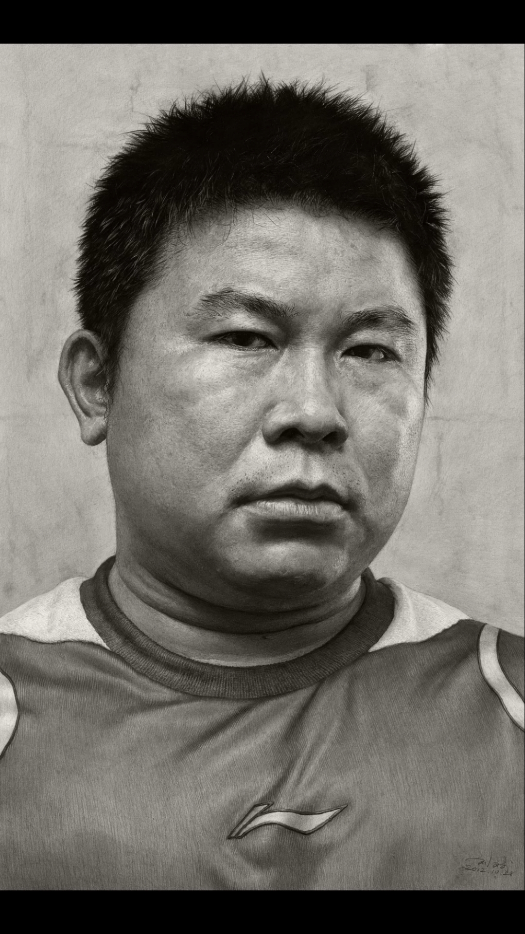 绘画#刘斌老师超写实素描自画像