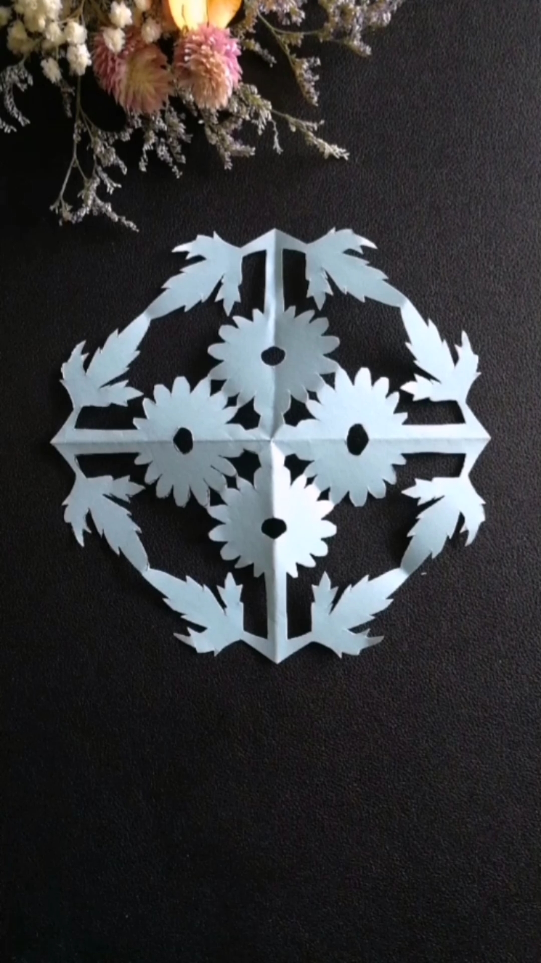 剪纸#儿童手工剪纸小雏菊.