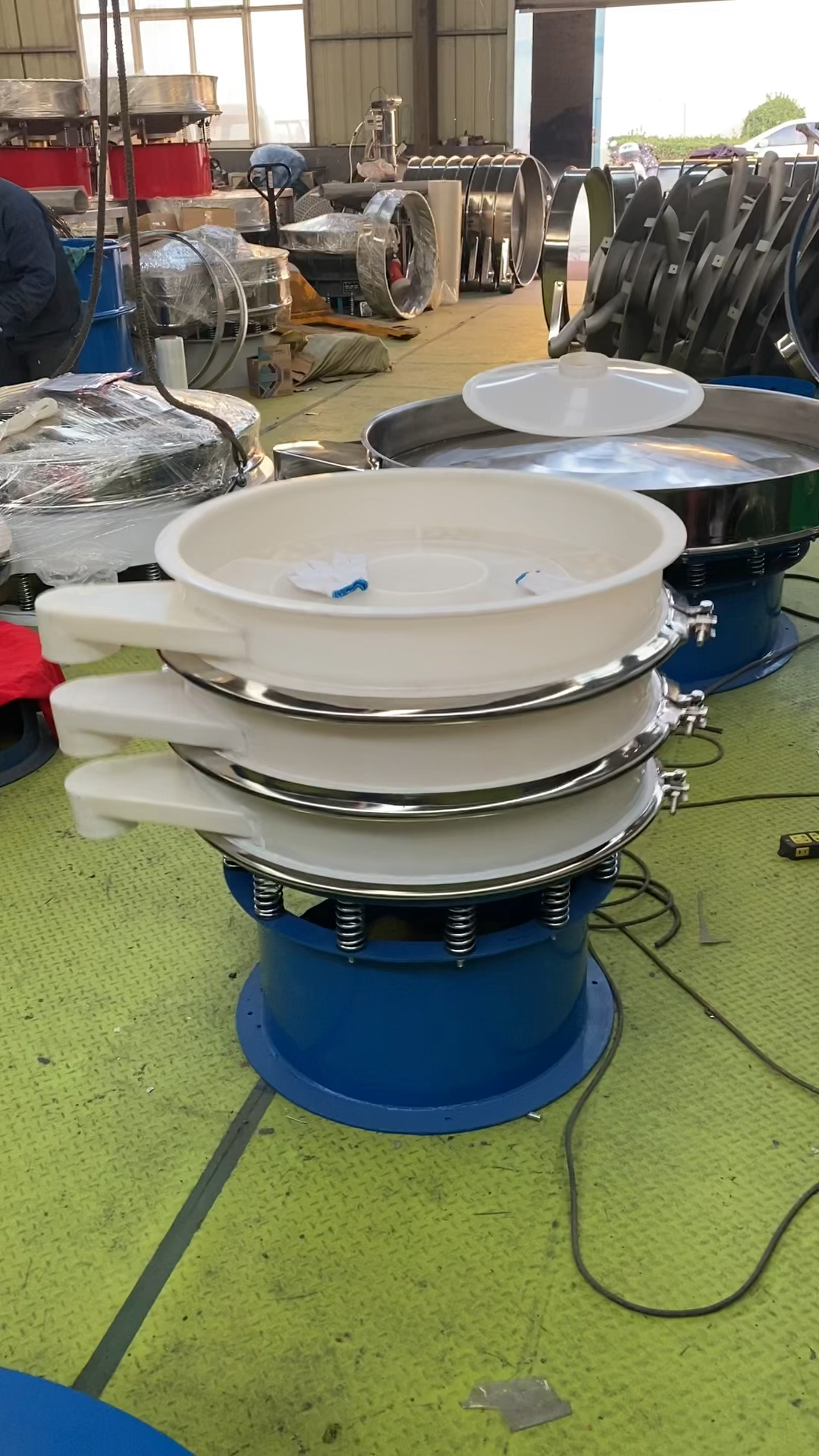 pp塑料板振动筛带弹跳球清网筛分防堵网