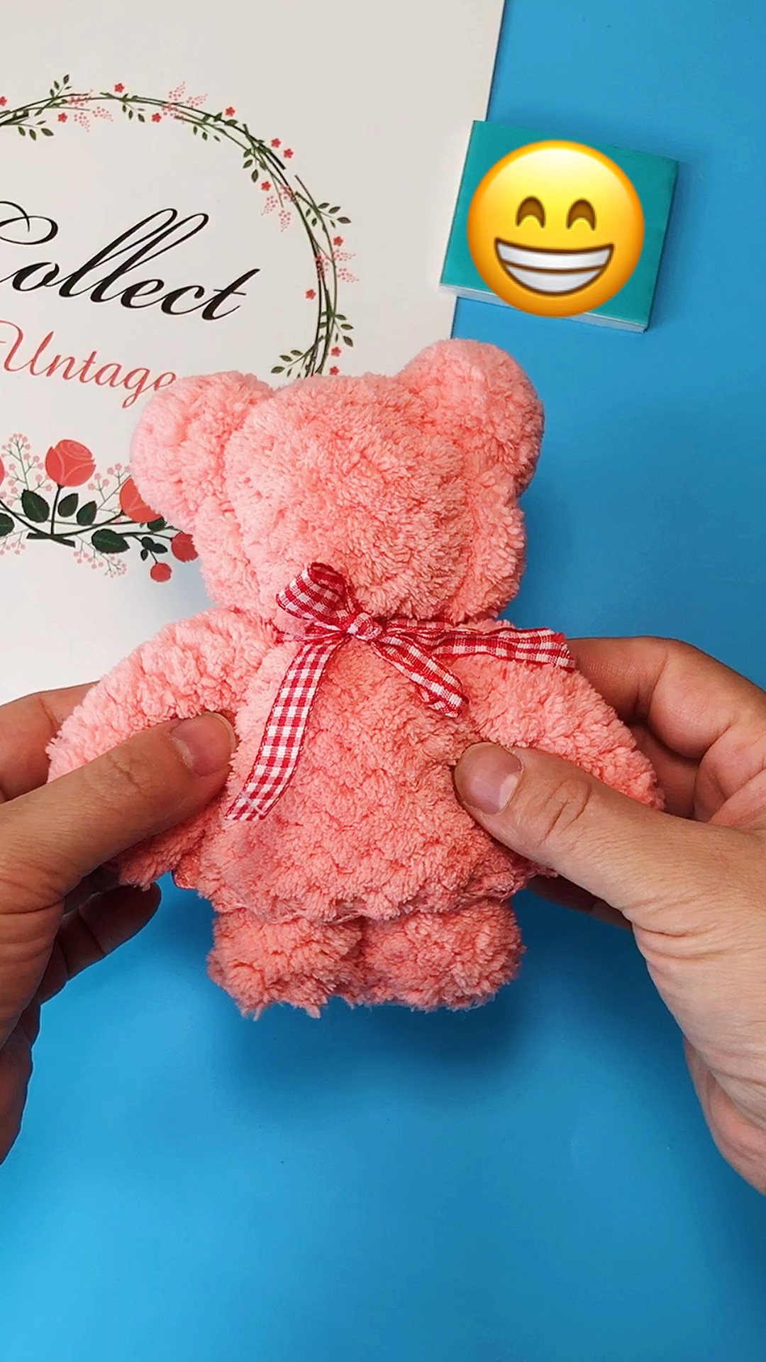 创意手工diy一条毛巾卷两下就变成一只可爱的小熊