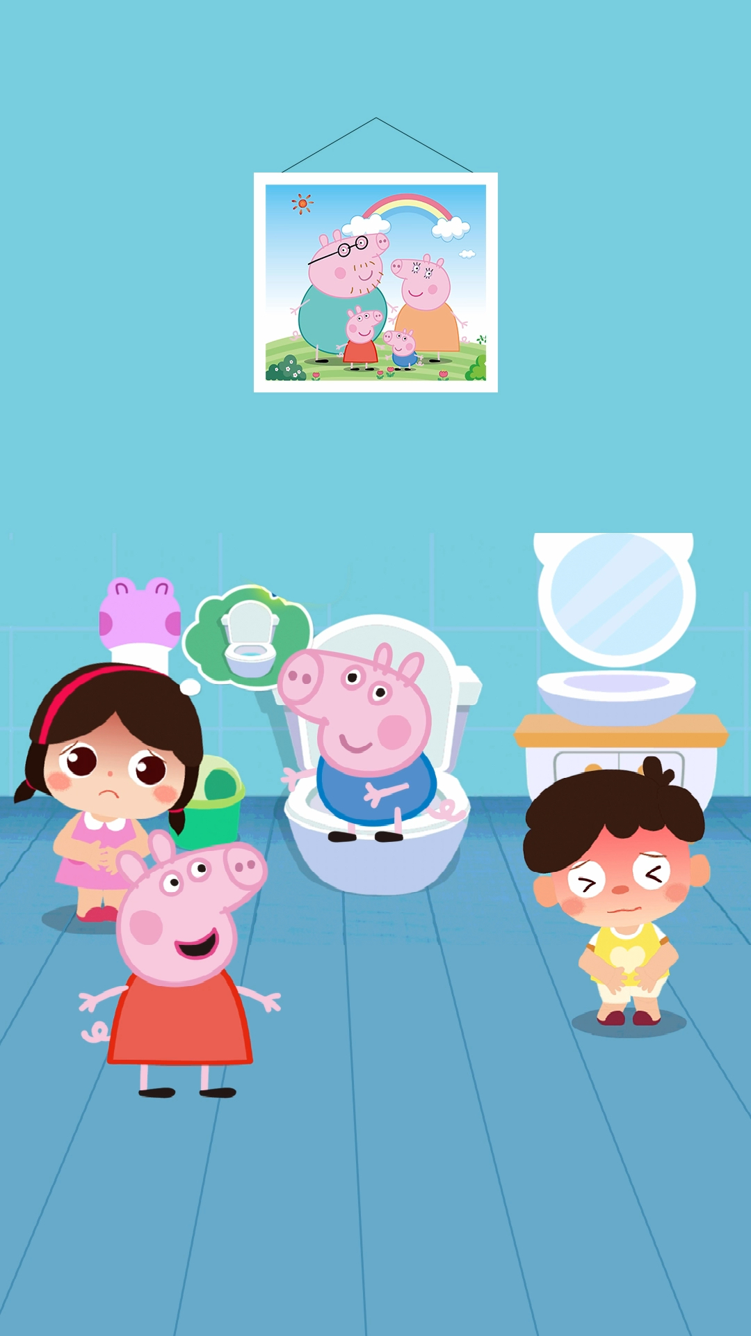 小猪佩奇#佩奇教小宝宝学习上厕所