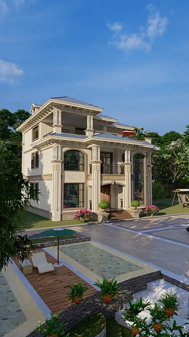 农村别墅#如果你有50w,你会选择在城里买房还是回老家建房?