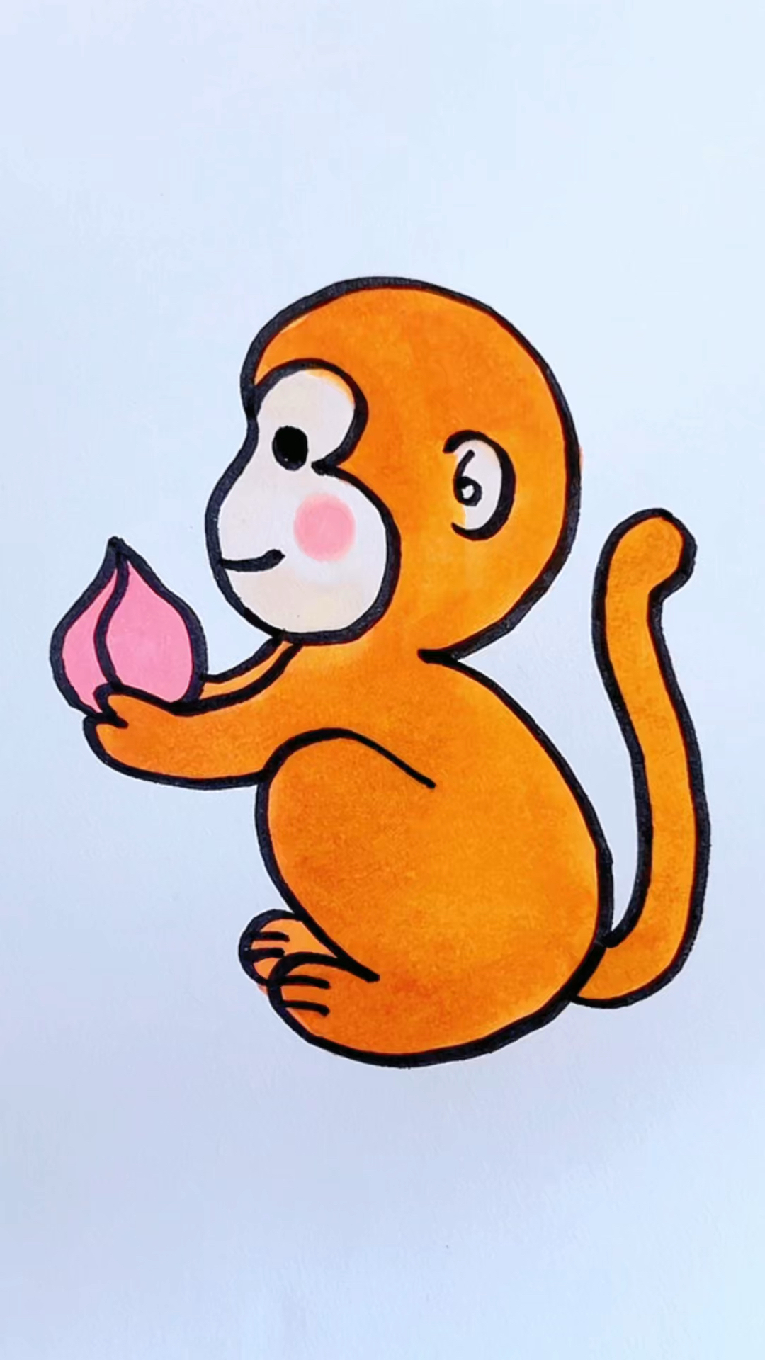 组队一起学画小猴子吧一学就会简笔画育儿简笔画一起学画画育儿简笔