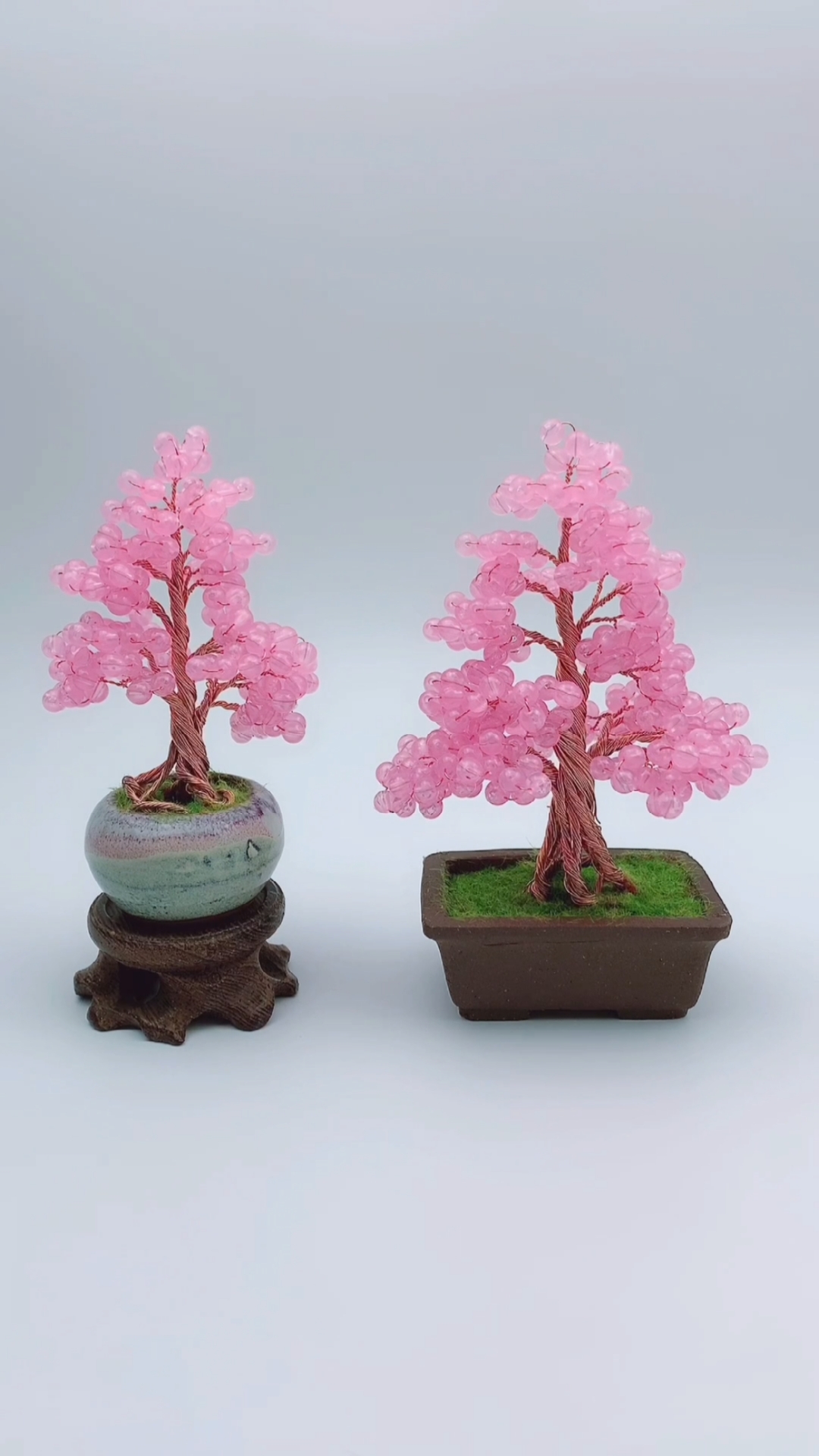 手工制作#用铜丝和珠子做棵简单又好看的大树,赶快学起来吧.