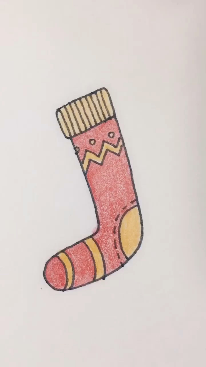 画画原来如此简单学画长筒袜子简笔画