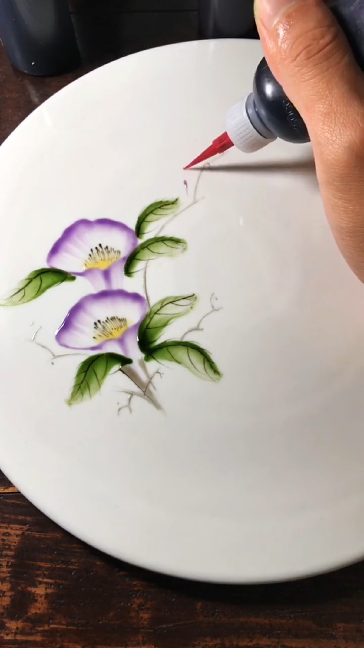 果酱画#手抹喇叭花