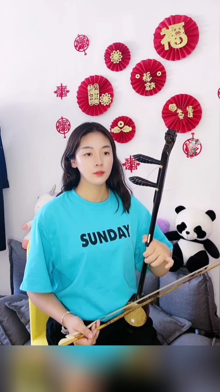 经典音乐李佳蓓板胡演奏绣金匾
