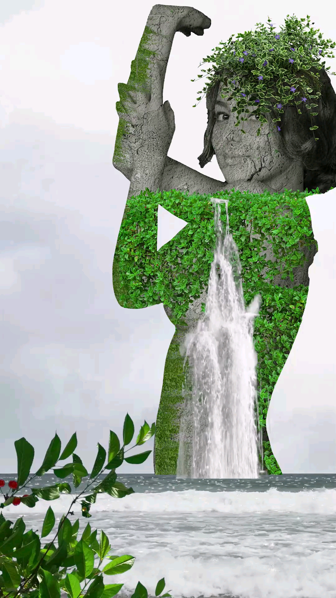 视觉震撼#女人是水,水能生财,见者好运,祝你财富满天下,生活步步高!