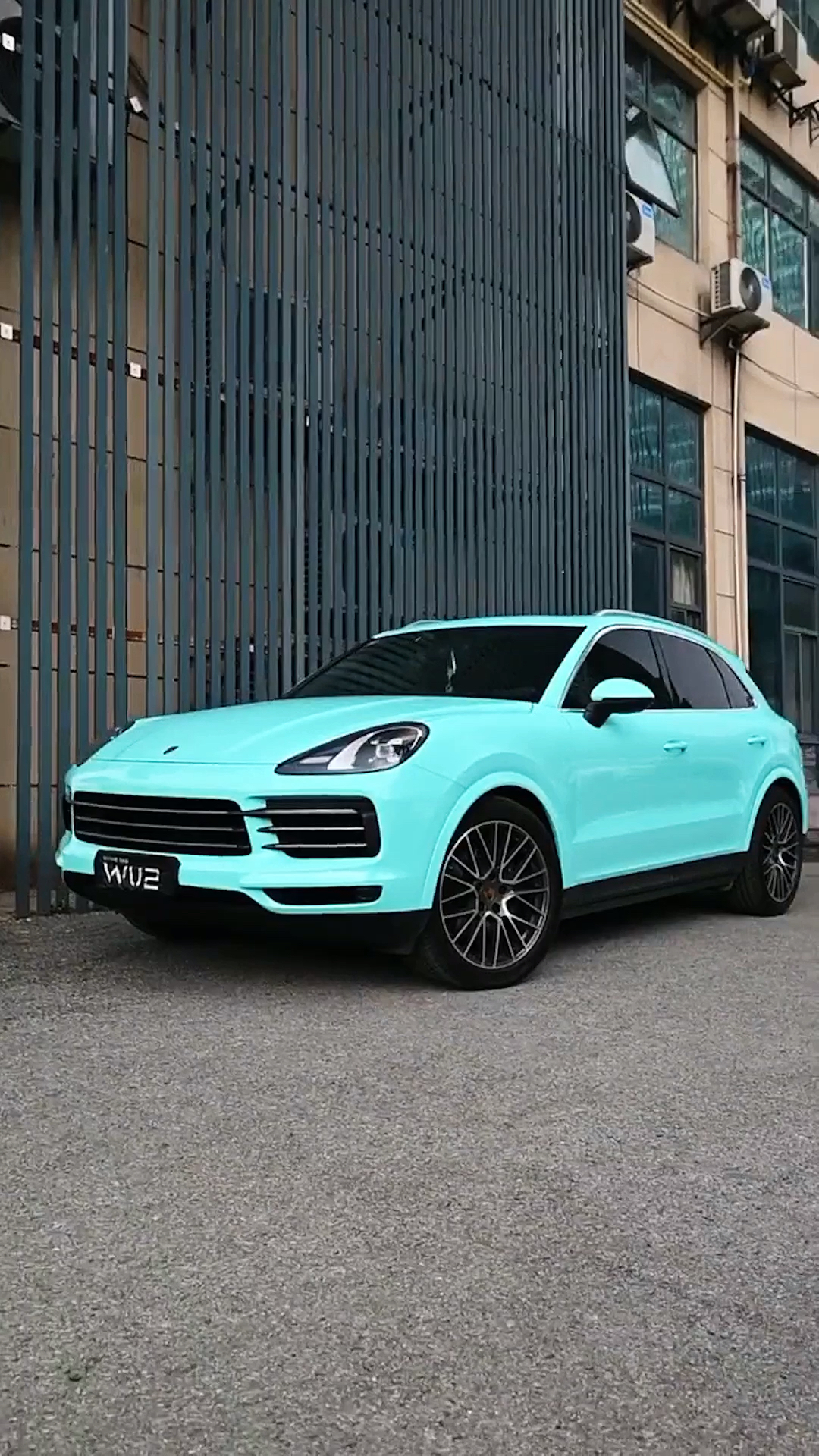 春日小视频有奖征集活动#保时捷卡宴漆面蒂芙尼蓝改色贴膜,一款很