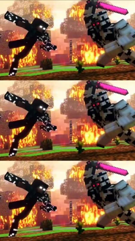 我的世界#him替身vs黑曜石铁傀儡.