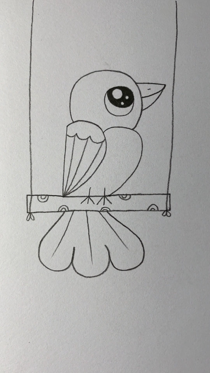 用122画大眼睛小鸟