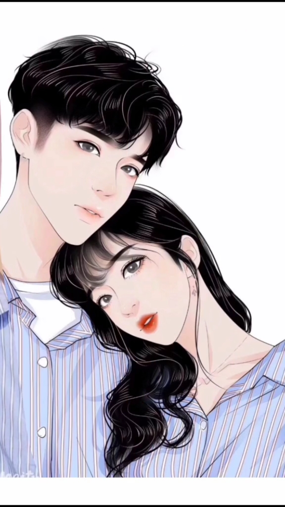 情侣头像#情侣照片画成漫画是什么样子的?这大概就是是神仙眷侣 !!