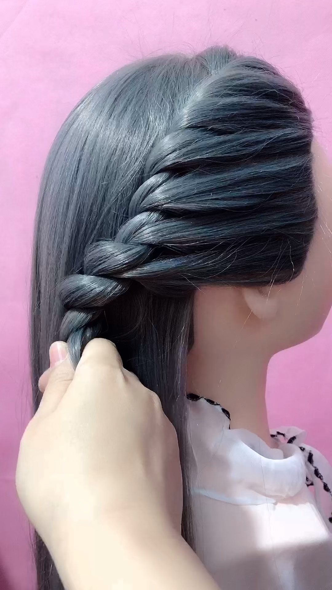 全民最火编发#两股拧这样扎才有纹理感