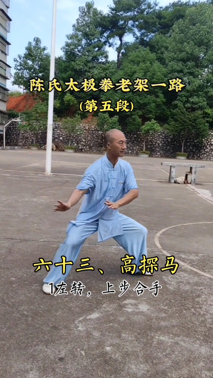 陈式太极拳#陈氏太极拳老架一路第六十二式至六十五式.