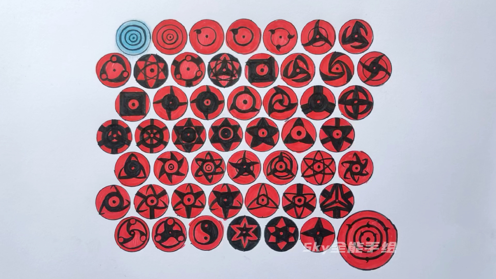 画画原来如此简单#手绘全网写轮眼大集合