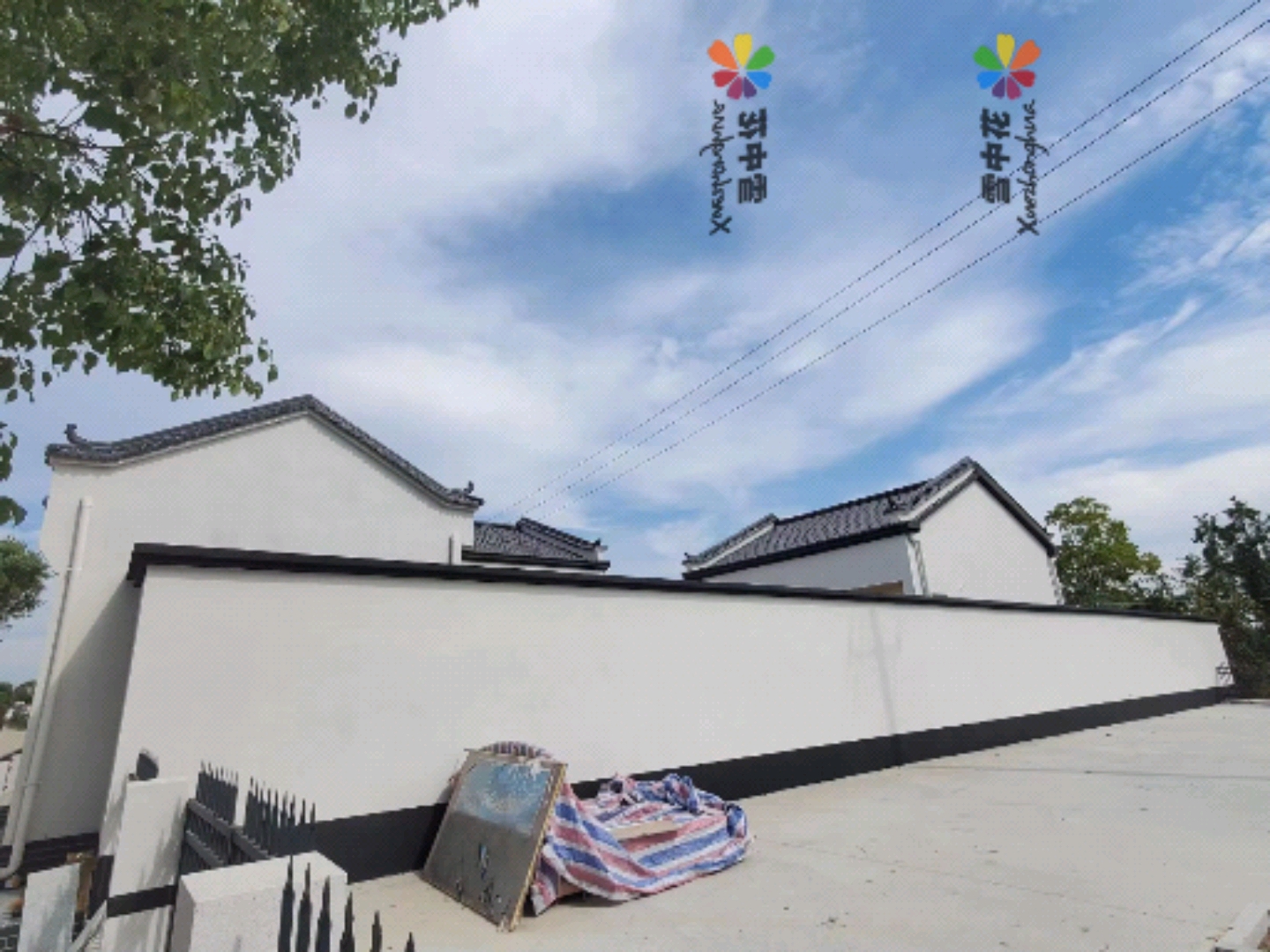 农村自建房,别墅外墙仿石漆,真石漆.