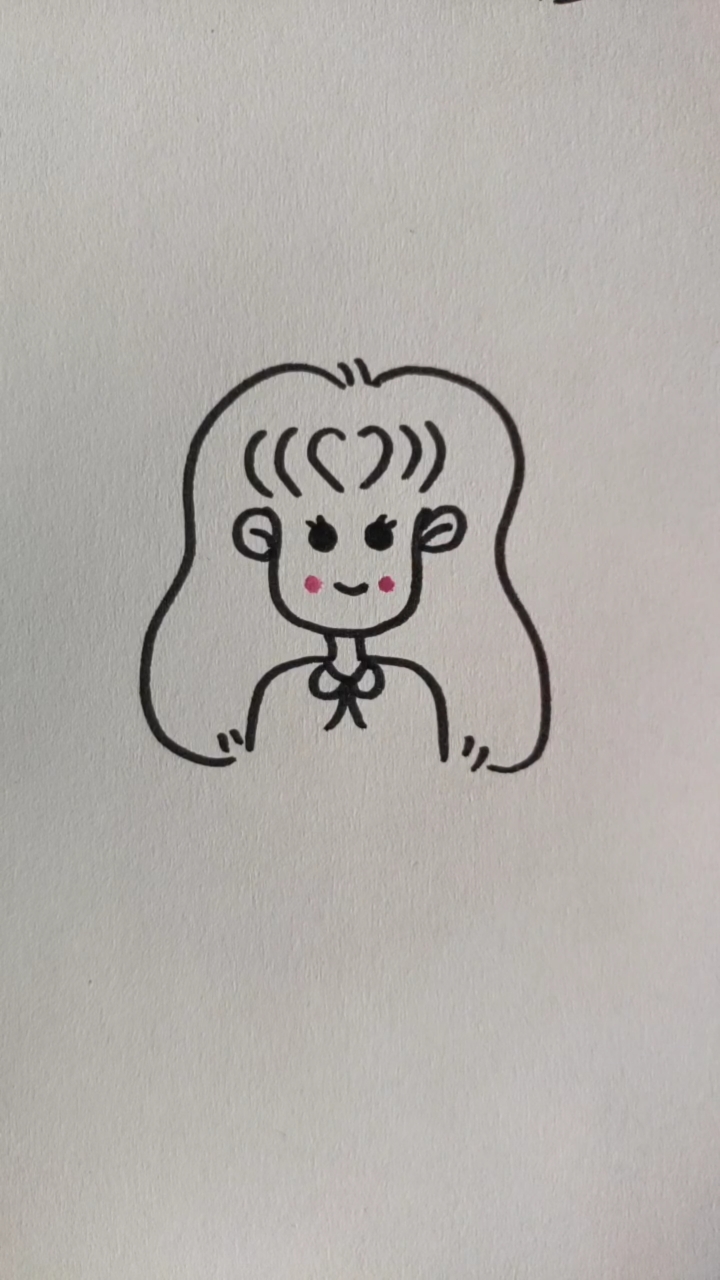 简笔画#小美女简笔画