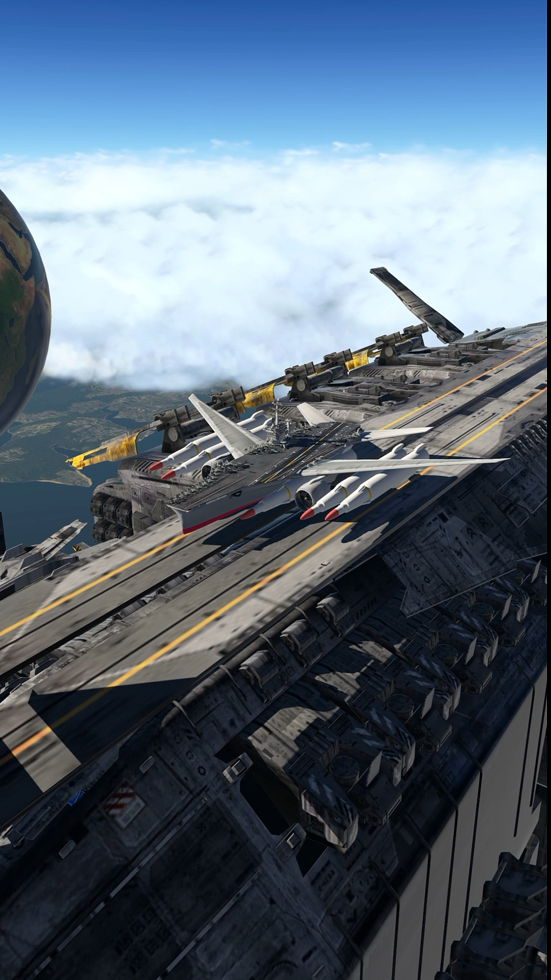 三岁小孩的脑洞?科幻空中航母起飞