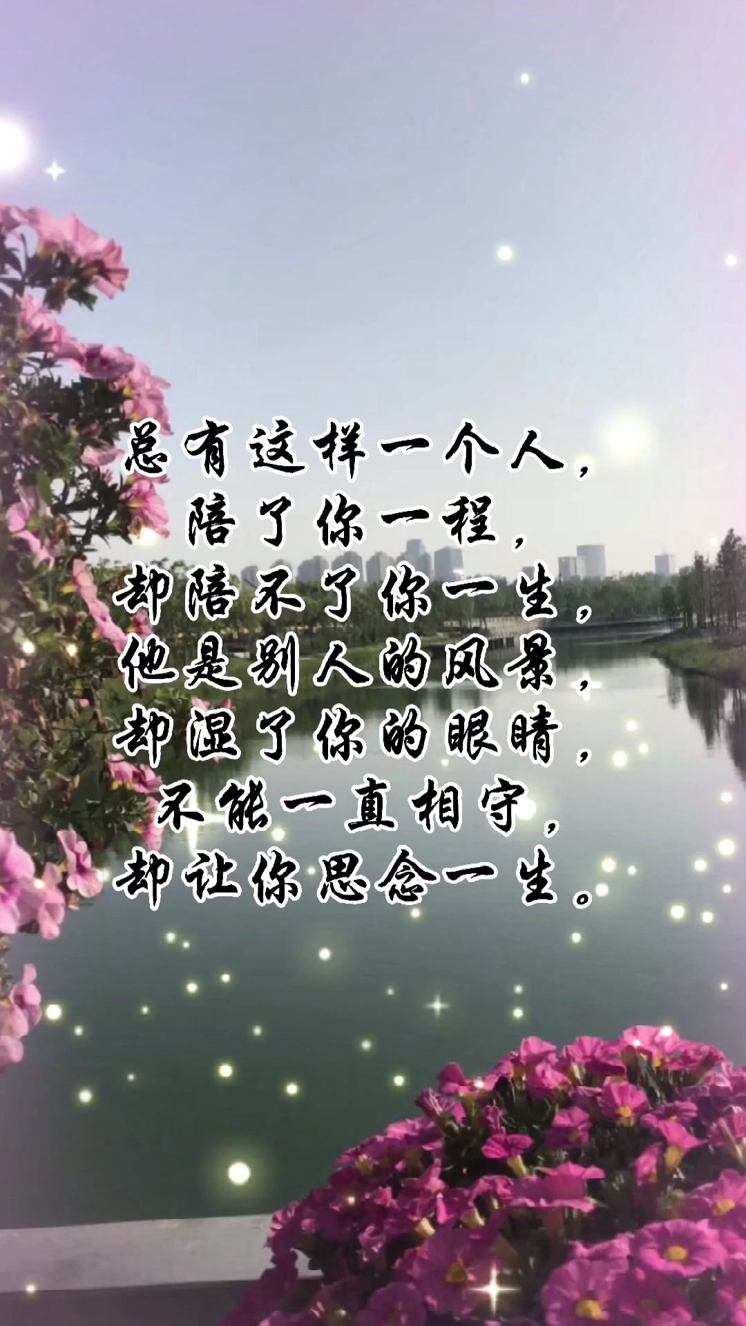 扎心情感语录总有这样一个人陪了你一程却陪不了