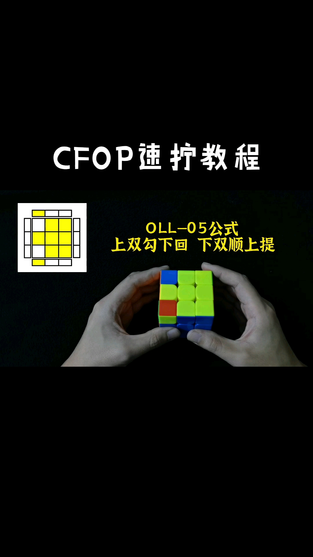 魔方指尖上的魔方第05期一个公式复原坦克图形你学会了吗