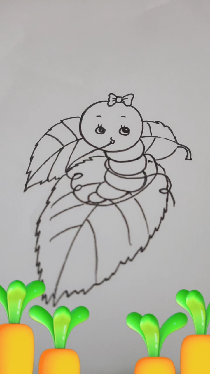 画一画可爱的蚕宝宝,你学会了吗?
