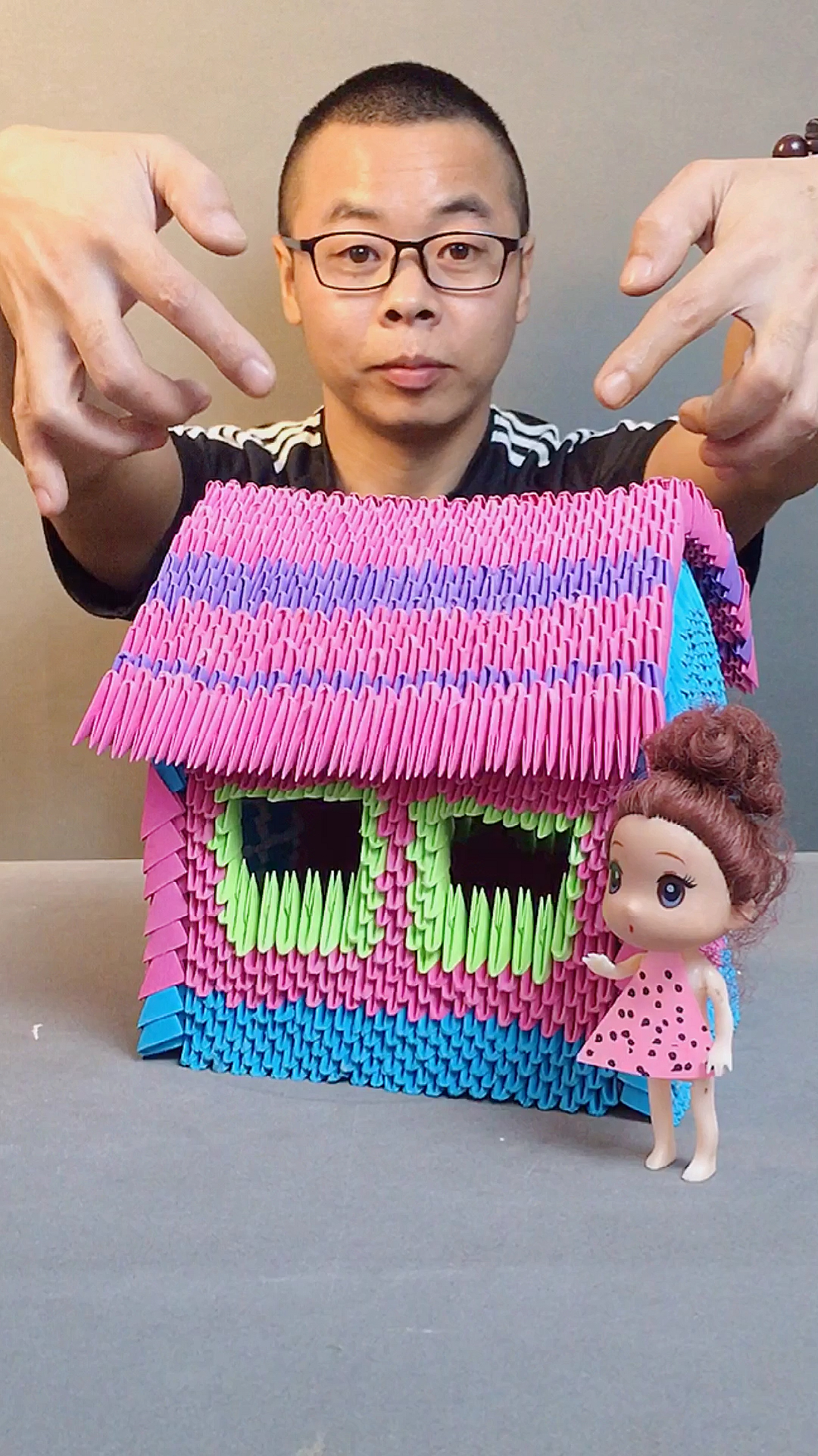 音为有你#用纸折叠12天的纸房子完工了,像吗?