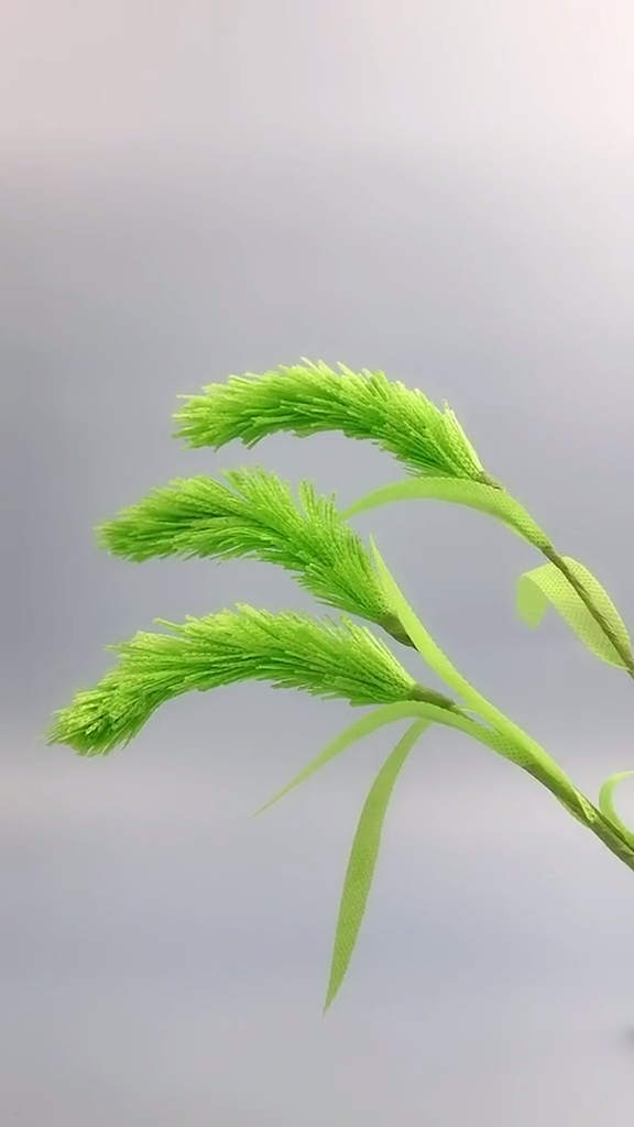 创意手工diy#破袋子做的狗尾巴草,你们说像吗?