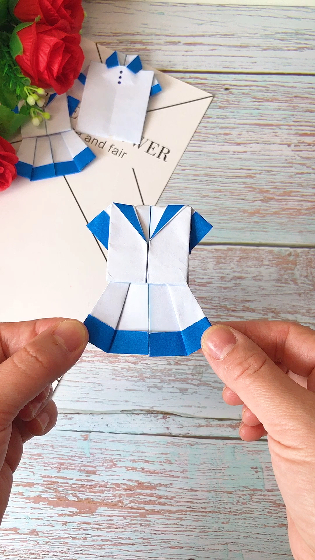 手工折纸#你小学的校服扔了吗