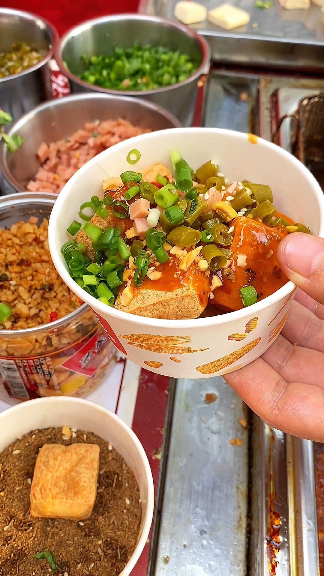 浇汁豆腐#浇汁豆腐做法#浇汁豆腐#臭豆腐#泡菜豆腐#美食#摆摊