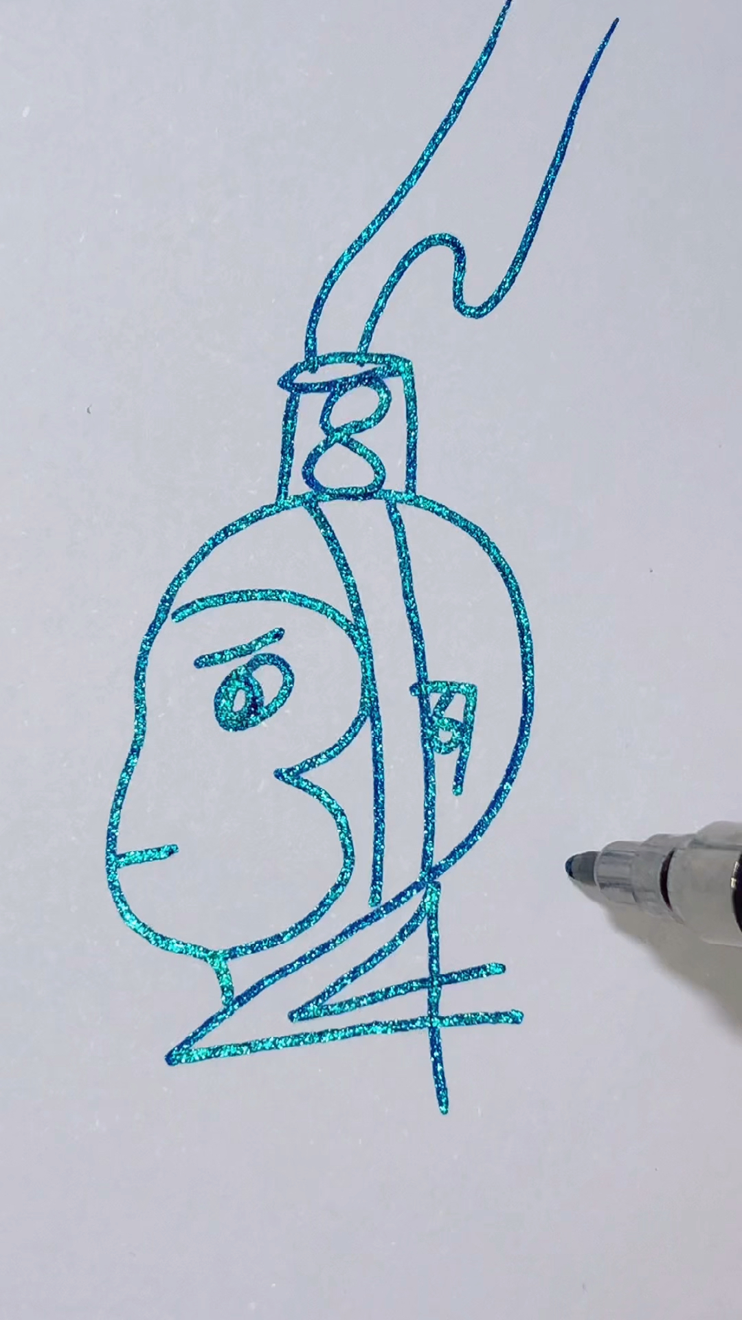 画画原来如此简单#用数字1～12画孙悟空-度小视