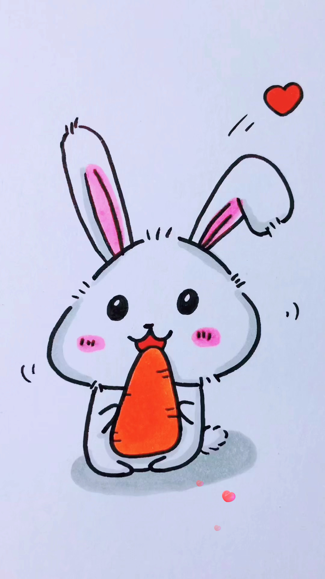 画一只小兔子萌萌图片