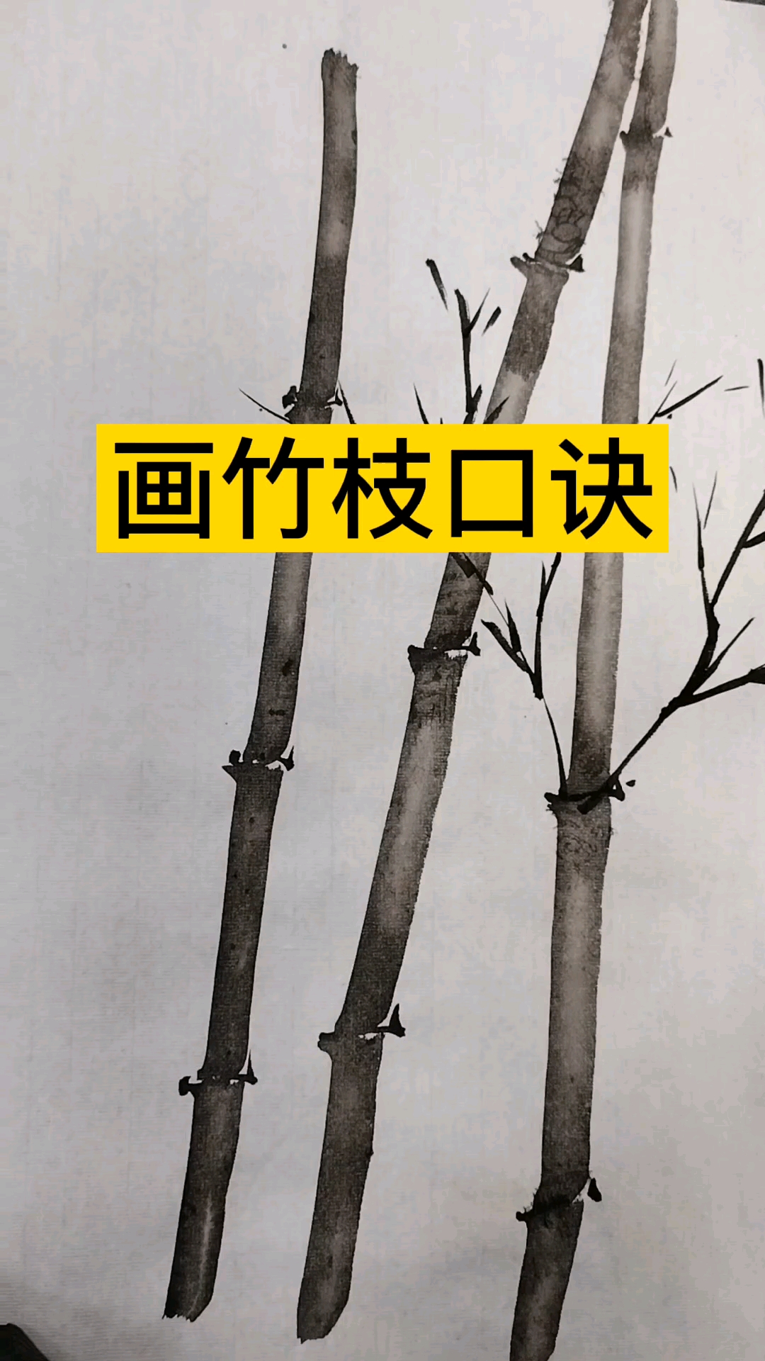 墨竹彭琰林讲解国画竹枝的画法画竹子口诀你学会了吗