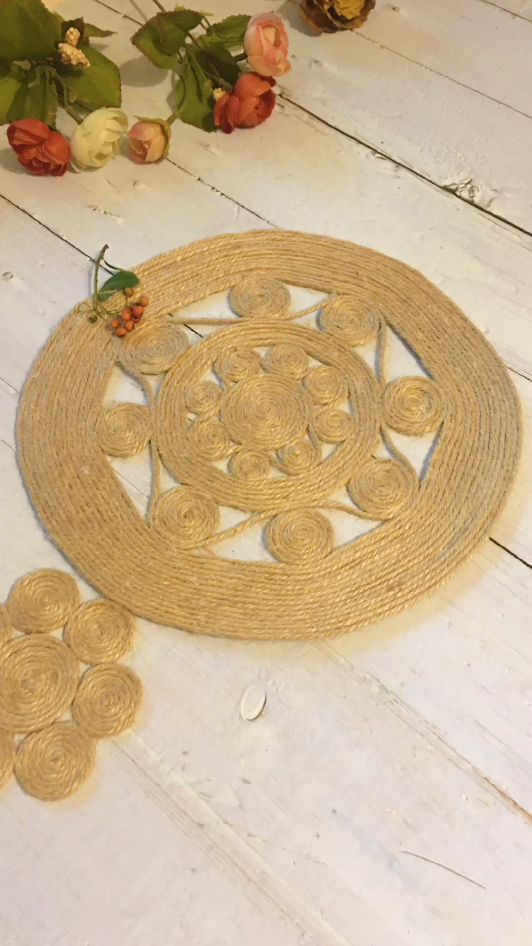 创意手工diy手工编织用麻绳制作各种垫子花瓶垫锅垫水杯垫