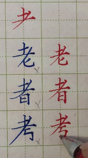 妙笔手书法课堂#这样写字才好看,老字头书写要领