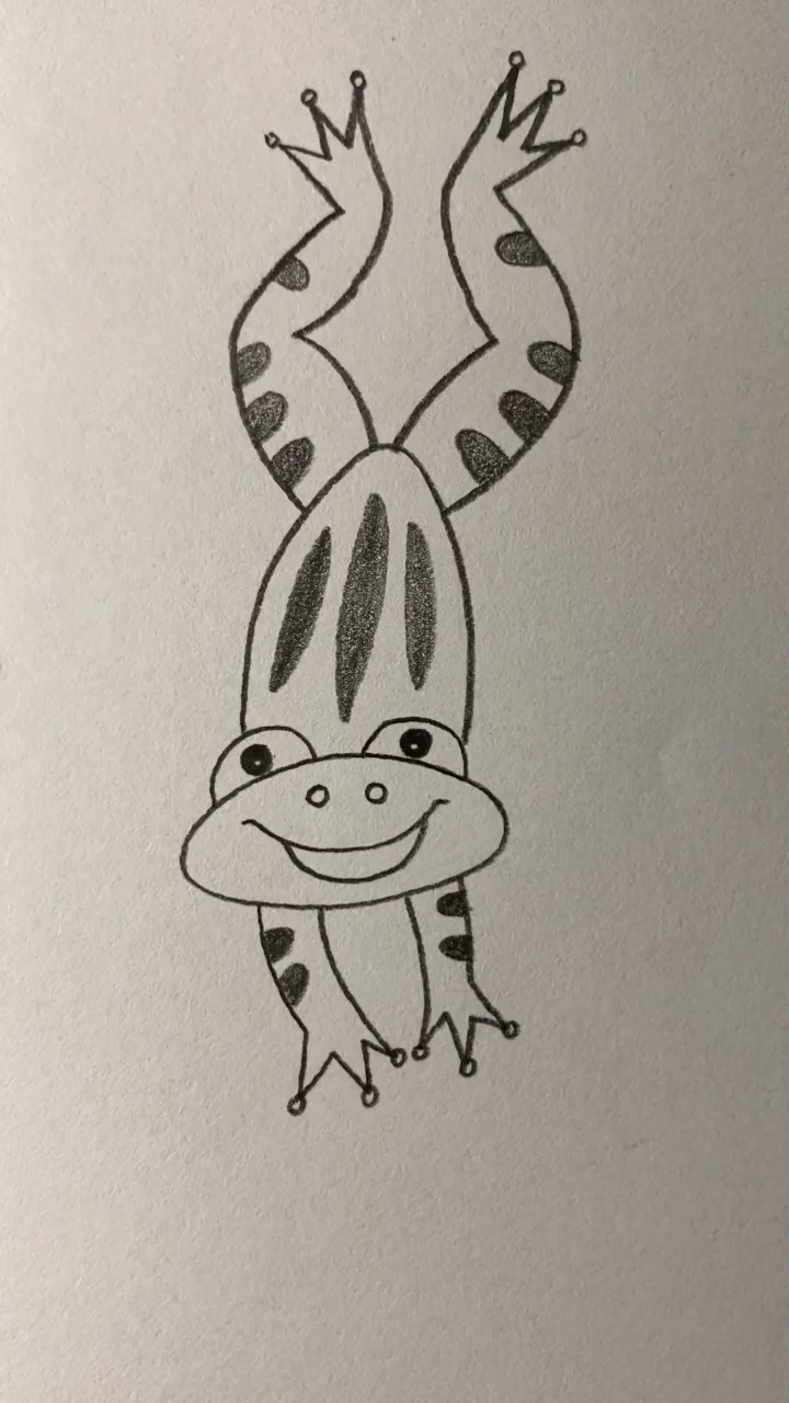 简笔画#画一只跳跃的小青蛙